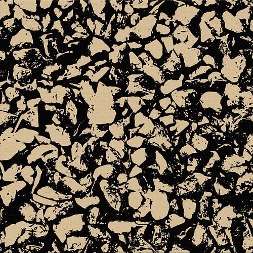 Natura Astratta. Abstract natuurpatroon in zwart en geel III