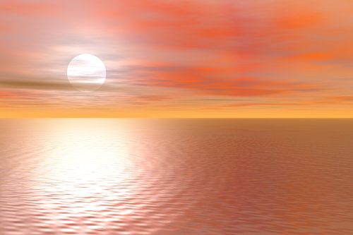 Zonsondergang / Zonsopgang aan het meer