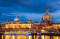 Dresden during twilight, Germany by Sabine Klein thumbnail