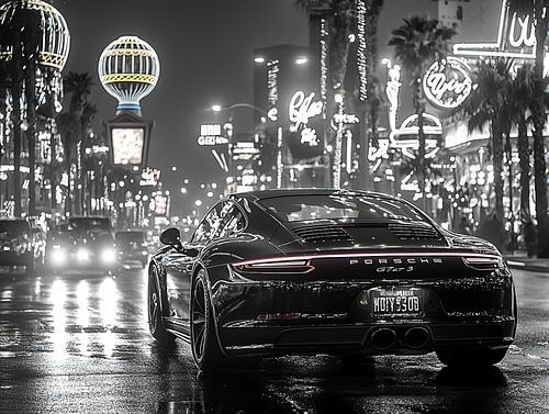 Porsche in Las Vegas _ Monochrome