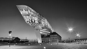 Het havenhuis van Antwerpen in zwart-wit van Henk Meijer Photography