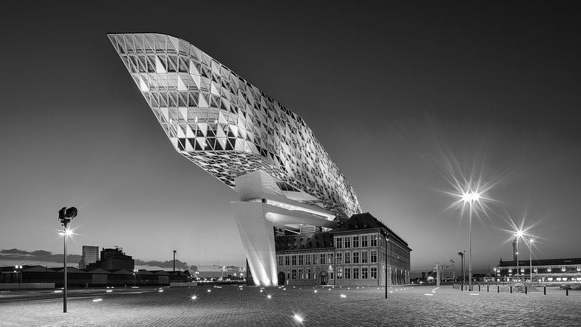 La maison du port d'Anvers en noir et blanc par Henk Meijer Photography