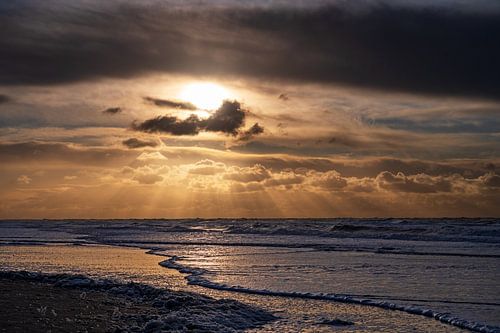 Zonneharp boven Noordzee