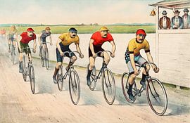 Wheelman in ‘A Red Hot Finish' by Vintage Afbeeldingen