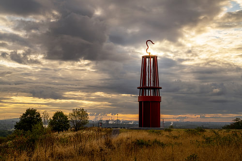 Rheinpreussen slag heap, Moers, North Rhine-Westphalia, Germany