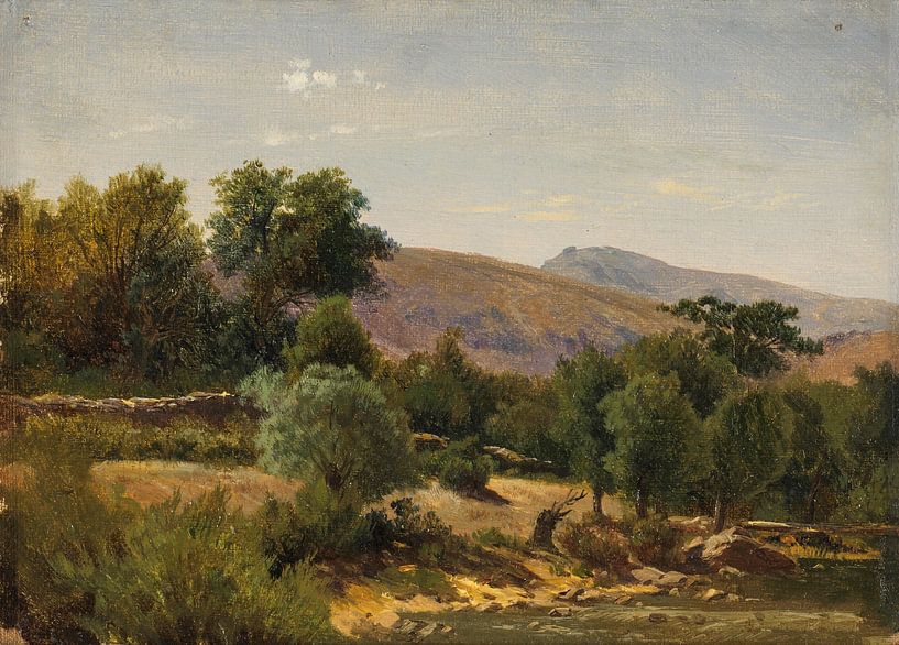 Carlos de Haes-Zypressenwald, Antike Landschaft von finemasterpiece