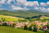 Prachtig landschap bij de Rennsteig/Thüringerwoud