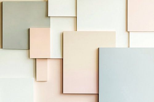 Abstracte pastel rechthoek compositie