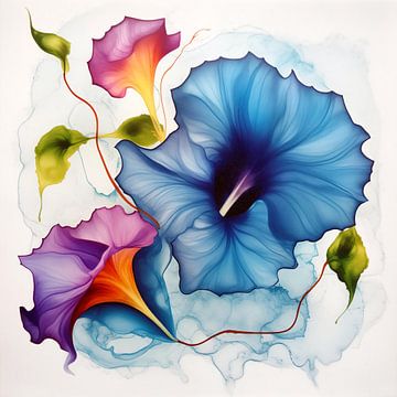 Aquarellblumen von Virgil Quinn - Decorative Arts