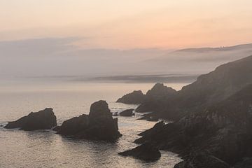 Evening glow over the Atlantic horizon