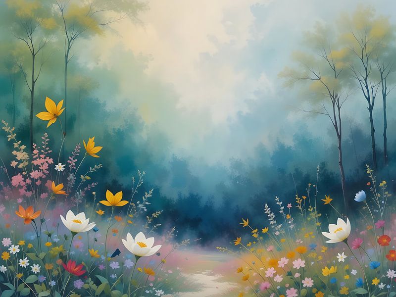 Flowers in the meadow by HorizonArtistry