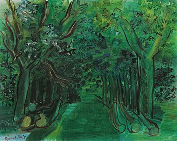 Raoul Dufy - Weg in het bos (circa 1930) van Peter Balan