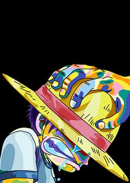 Luffy in vector pop-art van IHSANUDDIN .