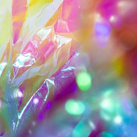 Plis de lumière dans l'espace irisé sur Mixed media vector arts