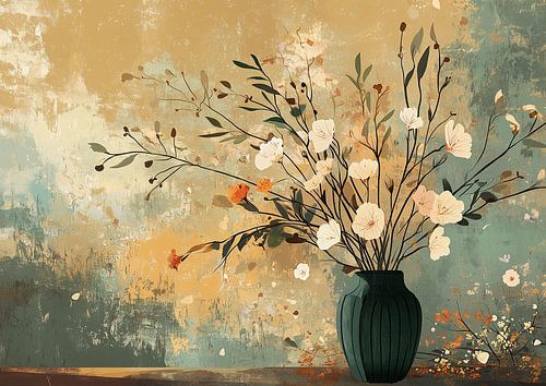 flower vase by Eye catching paintings