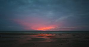 Zonsondergang strand Domburg van Daniël Steenbergen