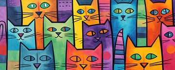 Malerei Katze | Malerei Katze von Wunderbare Kunst