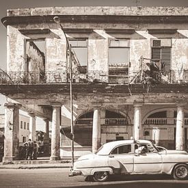 classic american car in Havana Cuba by Emily Van Den Broucke