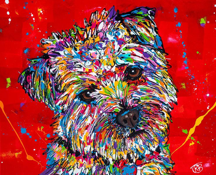 Colourful dog by Happy Paintings / Renata Rolefes