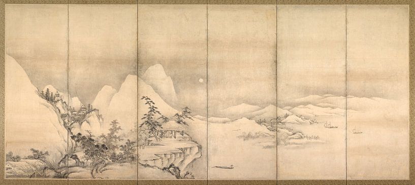 Japan, Muromachi-Zeit. Chinesische Landschaft von 1000 Schilderijen