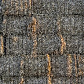 Stacked strawbales by Frans Blok