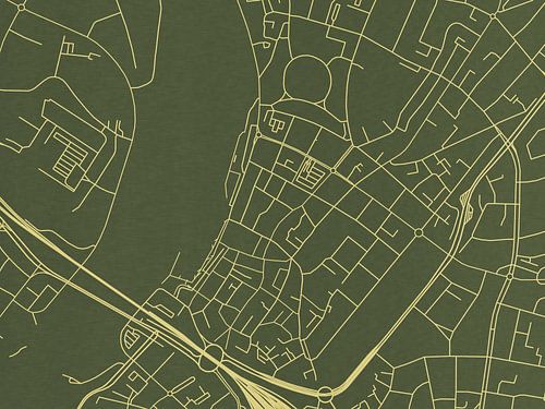 Kaart van Venlo Centrum in Groen Goud