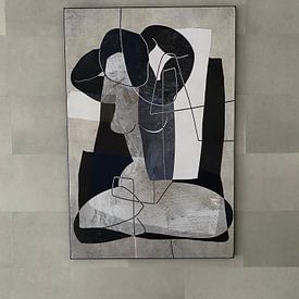 Klantfoto: Abstract vrouwelijk figuur van Roberto Moro, als art frame