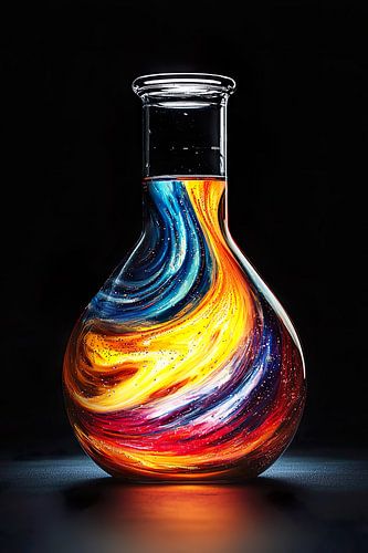 Verres colorés torsadés