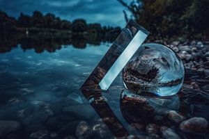 De kristallen bol in het meer van n.Thi Photographie