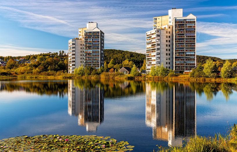 buildings with reflection by Corrie Ruijer