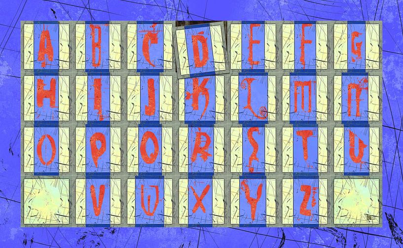Alphabet No.20 Design "Grunge" by L.A.B.