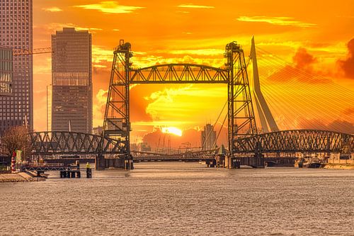 Unique sunset De Hef, Rotterdam