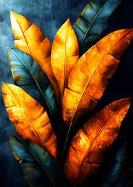Golden banana leaves by JBJart Justyna Jaszke