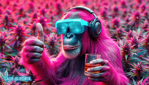 Chimpansee in het cannabisveld: whisky, joint, koptelefoon & Rust is macht (2)