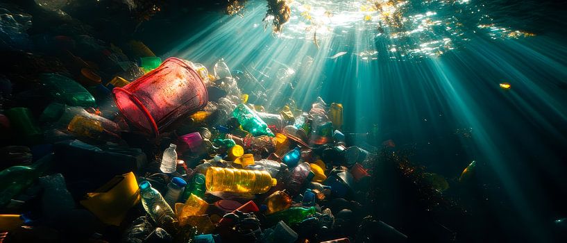 Unterwasserwelt voller Müll – Lichtspiele von Poster Art Shop