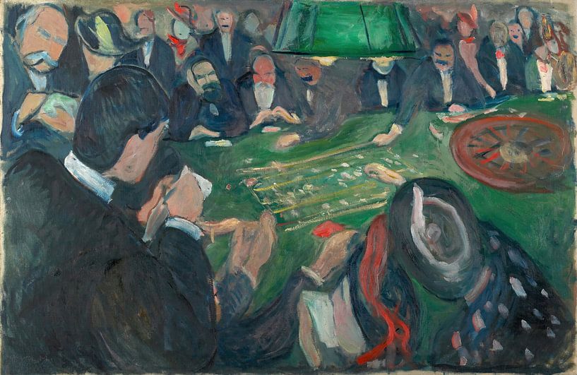 At the Roulette Table in Monte Carlo , Edvard Munch by Masterful Masters