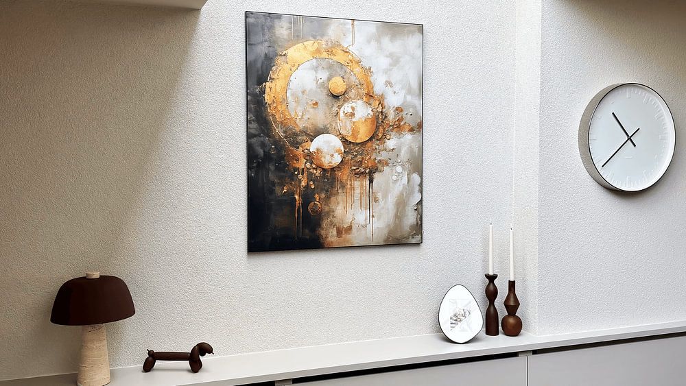 Gold and Earth Tones - Calming Abstract Painting, by Joriali Abstract