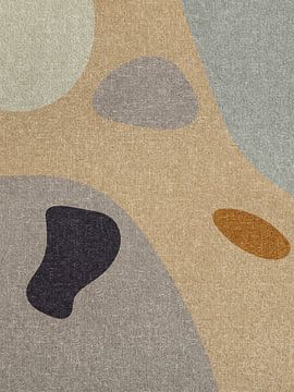 Abstract pebbles 4. Modern abstract Zen art in earthy tints. by Dina Dankers
