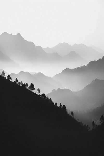 Mountains Mountain landscape by Poster Art Shop
