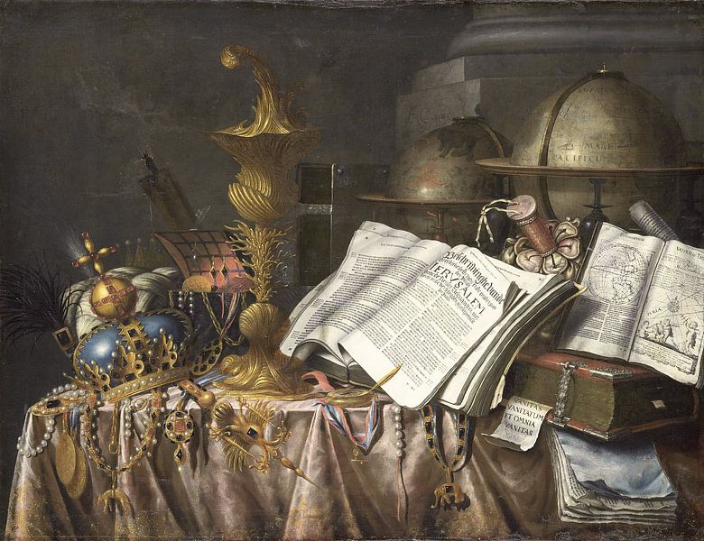 Vanitas still life, Edwaert Collier by Masterful Masters