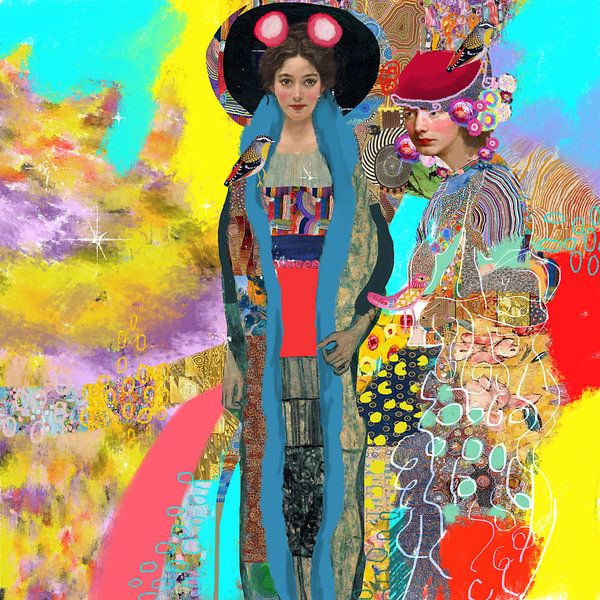 Fröhliche Farben Gustav Klimt Porträts von Nicole Habets