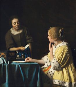 Dame und Diener, Johannes Vermeer - ca. 1666
