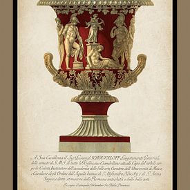 Vase antique Diana en rouge - Gravure - Piranesi sur Behindthegray