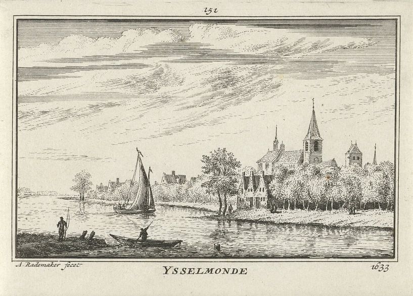 Abraham Rademaker, View of IJsselmonde, 1633 by Atelier Liesjes