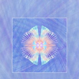 Ornament shell in blue portrait format by Claudia Gründler