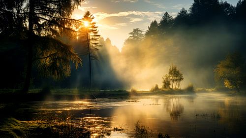 Enchanting Sunrise over Misty Fennet