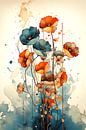 Dreamy Watercolour Poppies by ByNoukk thumbnail