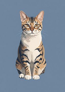 Illustration élégante d'un chat