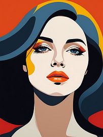 Pop Art Woman Portrait Abstract Geometric Art by 1xMerch