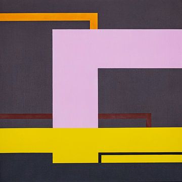 Composition in pink van Moniek Voulon paintings